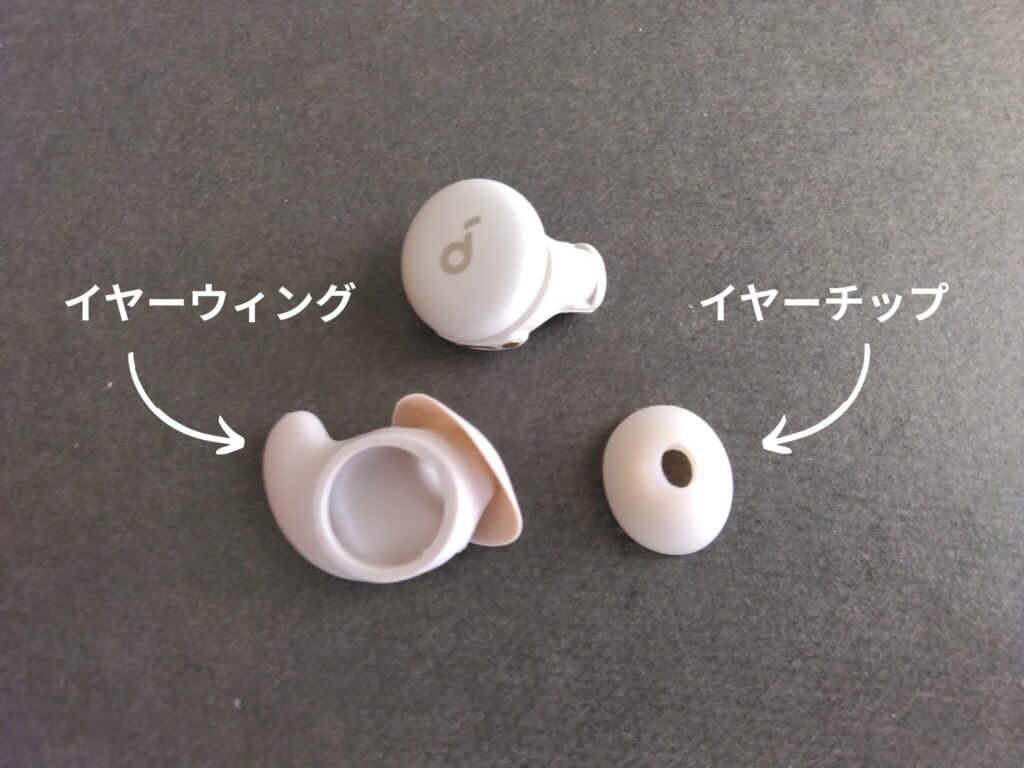 Soundcore Sleep A20
イヤーウィングとイヤーチップ